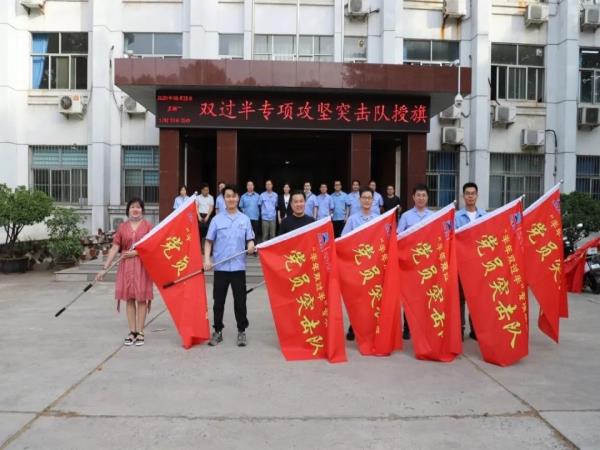 公司党委举行“半年双过半”专项攻坚突击队授旗仪式-洛阳轴承