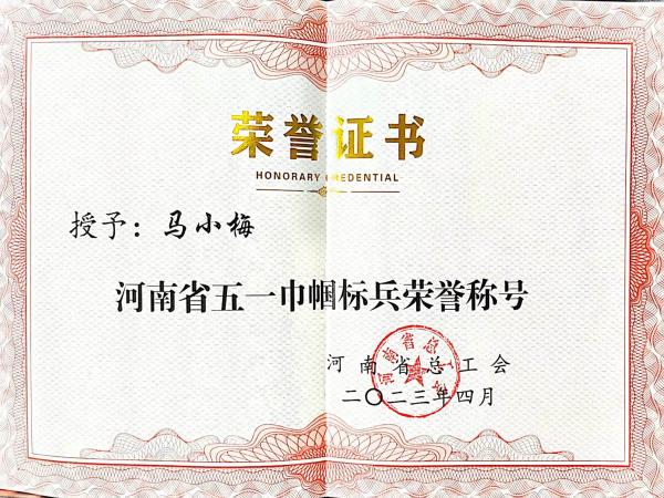  模范在身边 | “河南省五一巾帼尖兵”马小梅：热情、严谨、立异、求实-洛阳轴承