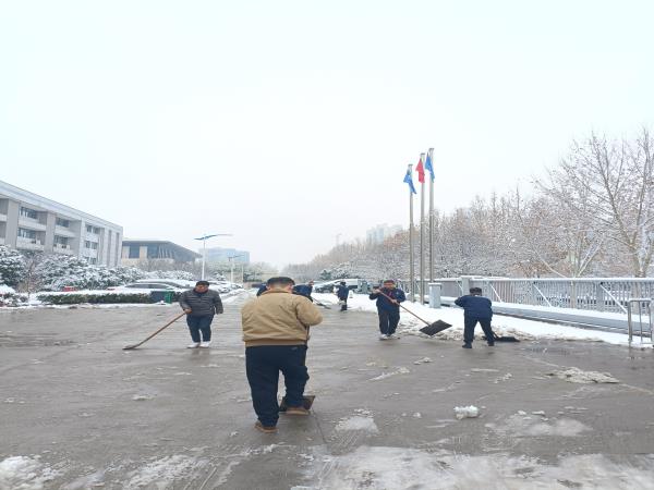 扫雪除冰我先行，，，，，，冰雪更映党旗红-洛阳轴承