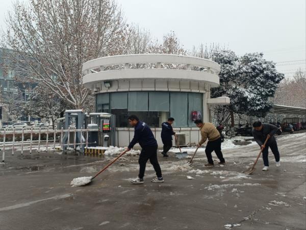 扫雪除冰我先行，，，，，，冰雪更映党旗红-洛阳轴承